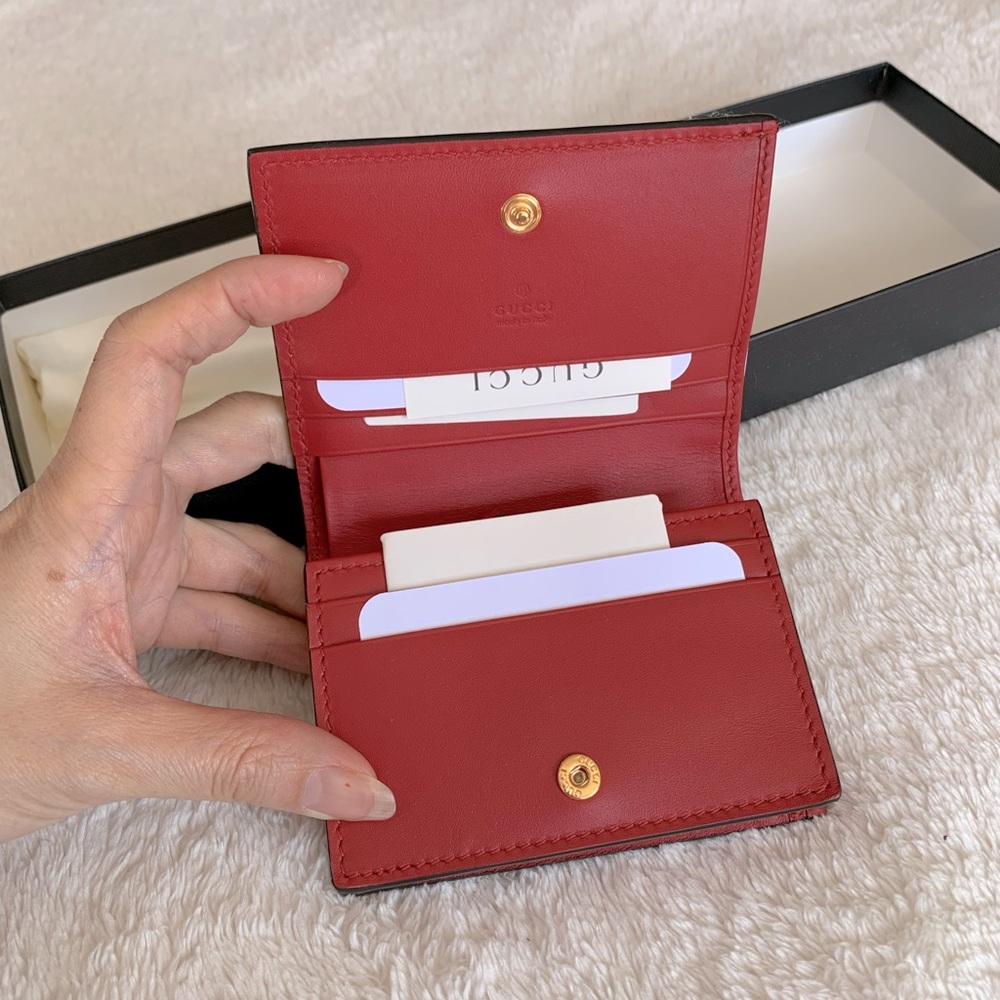 NWT Authentic Gucci Embroidery Cat Mini Wallet - Picture 4 of 8